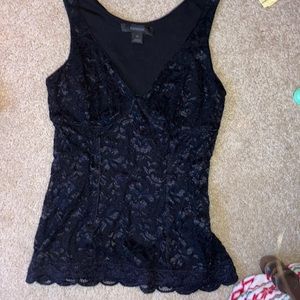 Black lace tank top
